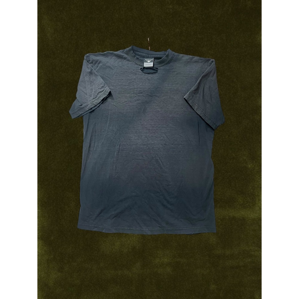 Vintage Cheetah Distressed T-Shirt Mens Large Charcoal Grey 90s Y2K Grunge Tee